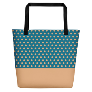 Blue Sunshine Polka Dot Premium Tote